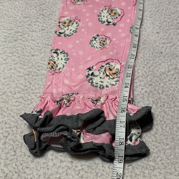 Boutique Girls “I Saw Momma Kissing Santa Claus” Outfit & Bow, New, Size 6-7 - Picture 11 of 14